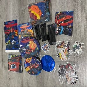 New Blaze and the Monster Machines Party Supplies - Blue & Red Set